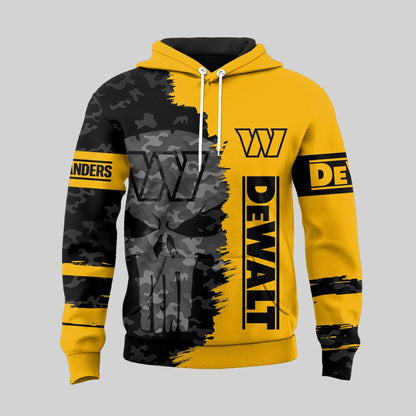 LIMITED EDITION - NEW CUSTOMIZED NFL12 WTC WASHINGTON COMMANDERS DEWALT UNISEX T-SHIRT, POLO, HOODIE & JACKETS