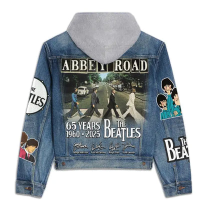 NEW PREMIUM THE BEATLES HOODED DENIM JACKET