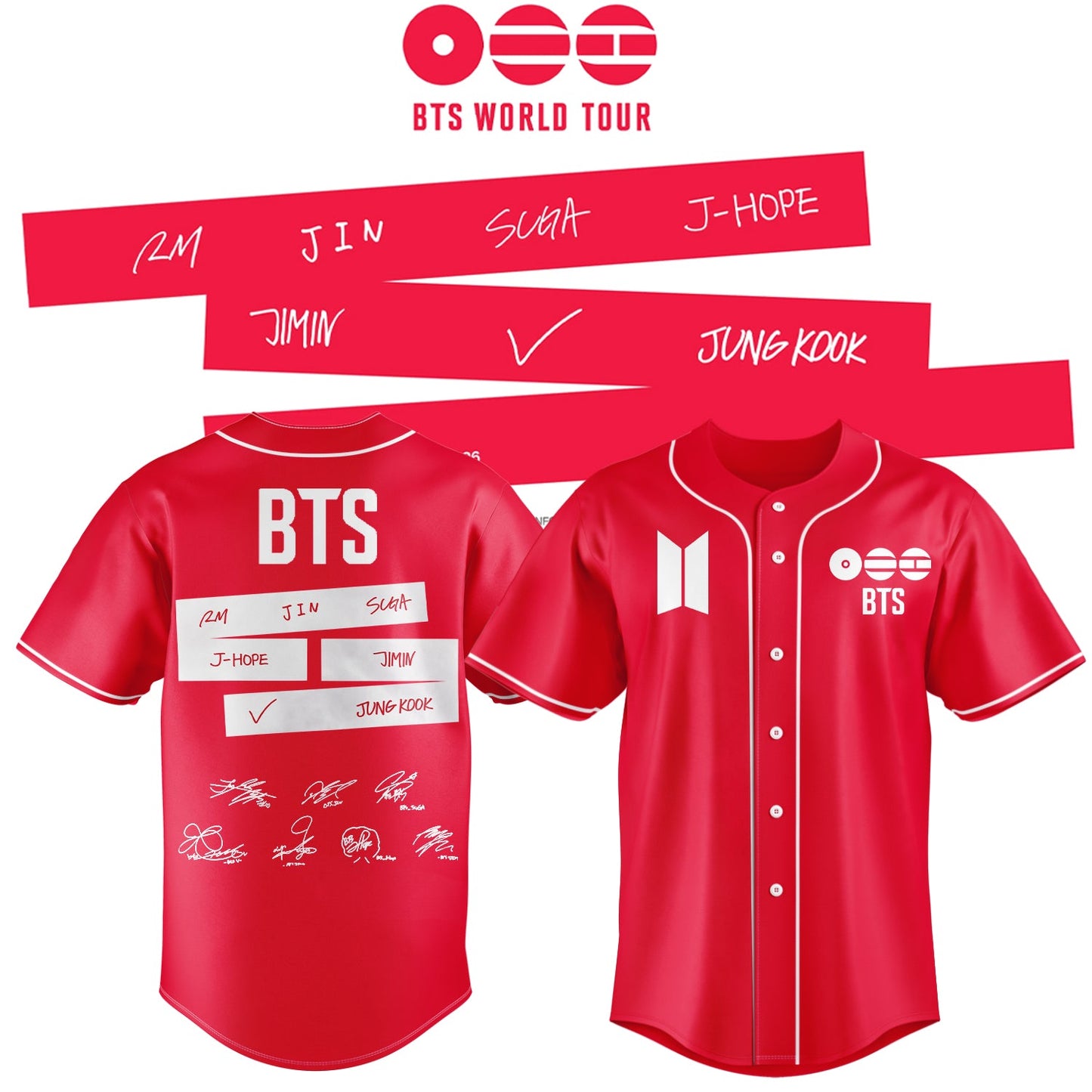LIMITED EDITION - BTS COMEBACK WORLD TOUR BASEBALL JERSEY