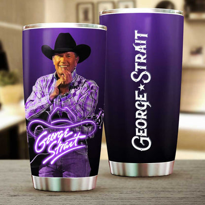 LIMITED EDITION - NEW CUSTOMIZED GEORGE STRAIT TUMBLER CUP
