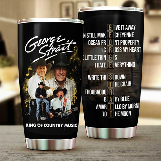 LIMITED EDITION - NEW CUSTOMIZED GEORGE STRAIT TUMBLER CUP