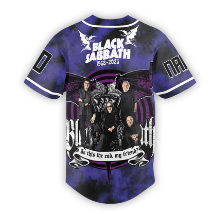 LIMITED EDITION - NEW CUSTOMIZED BLACK SABBATH x OZZY OSBOURNE BASEBALL JERSEY