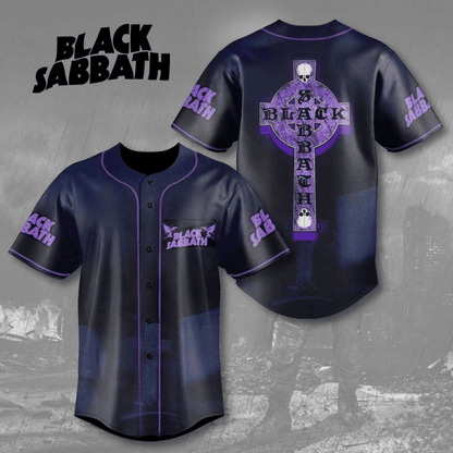 LIMITED EDITION - NEW CUSTOMIZED BLACK SABBATH x OZZY OSBOURNE BASEBALL JERSEY