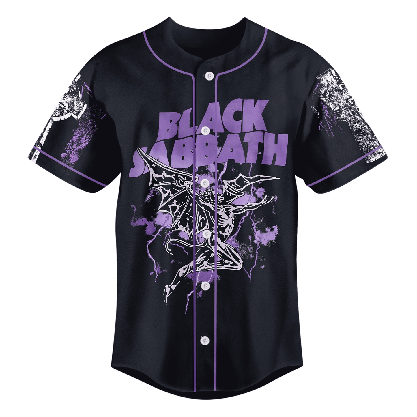 LIMITED EDITION - NEW CUSTOMIZED BLACK SABBATH x OZZY OSBOURNE BASEBALL JERSEY