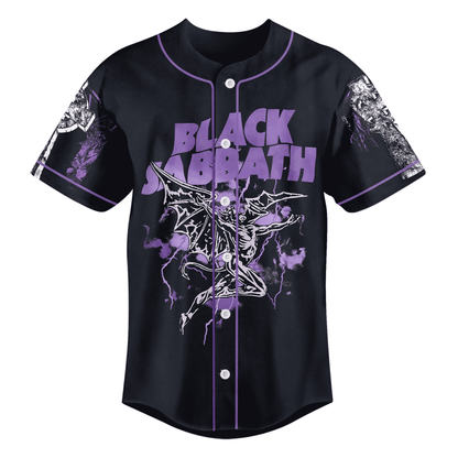 LIMITED EDITION - NEW CUSTOMIZED BLACK SABBATH x OZZY OSBOURNE BASEBALL JERSEY