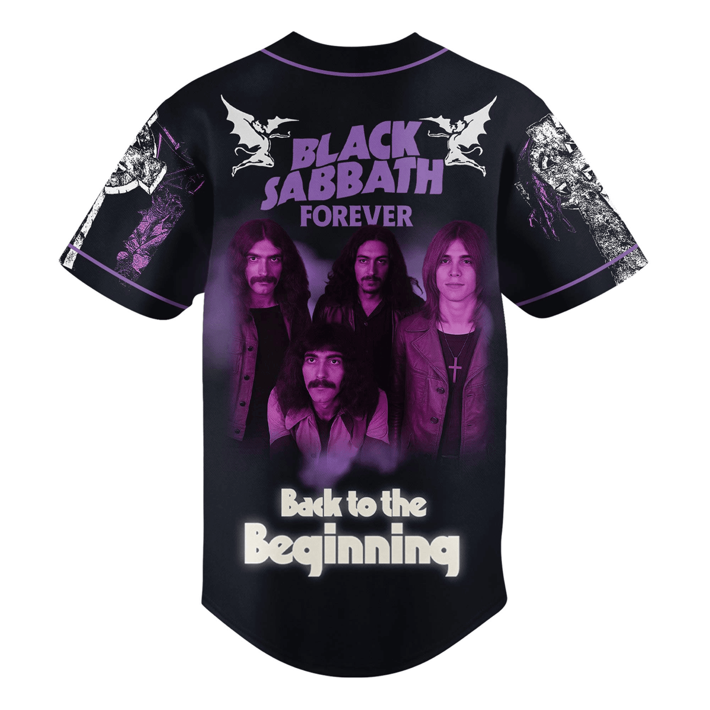 LIMITED EDITION - NEW CUSTOMIZED BLACK SABBATH x OZZY OSBOURNE BASEBALL JERSEY