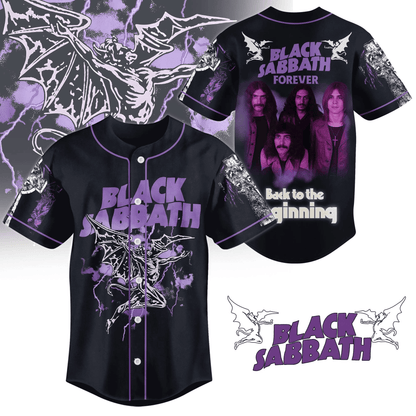 LIMITED EDITION - NEW CUSTOMIZED BLACK SABBATH x OZZY OSBOURNE BASEBALL JERSEY