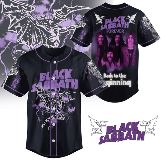 LIMITED EDITION - NEW CUSTOMIZED BLACK SABBATH x OZZY OSBOURNE BASEBALL JERSEY