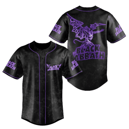 LIMITED EDITION - NEW CUSTOMIZED BLACK SABBATH x OZZY OSBOURNE BASEBALL JERSEY