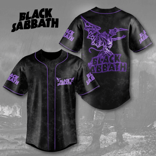 LIMITED EDITION - NEW CUSTOMIZED BLACK SABBATH x OZZY OSBOURNE BASEBALL JERSEY