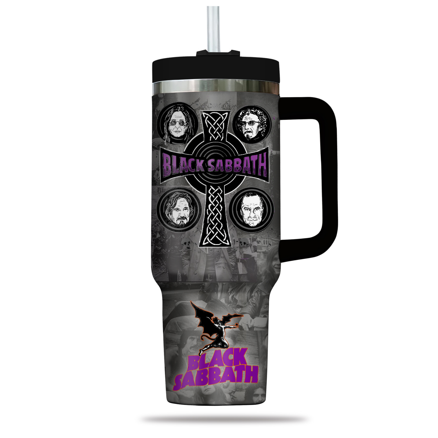 LIMITED EDITION - NEW CUSTOMIZED BLACK SABBATH 40 OZ TUMBLER PERFECT GIFT FOR FAN