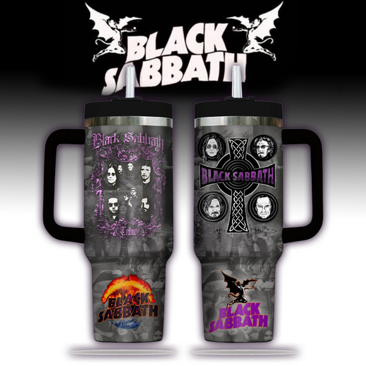 LIMITED EDITION - NEW CUSTOMIZED BLACK SABBATH 40 OZ TUMBLER PERFECT GIFT FOR FAN