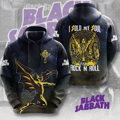 LIMITED EDITION - NEW CUSTOMZED BLACK SABBATH 3D UNISEX T-SHIRT & HOODIE