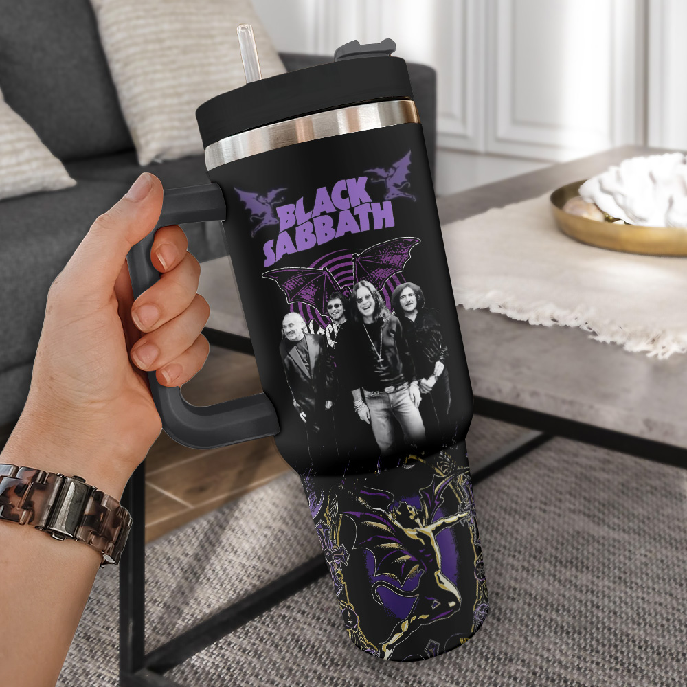 LIMITED EDITION - NEW CUSTOMIZED BLACK SABBATH 40 OZ TUMBLER PERFECT GIFT FOR FAN
