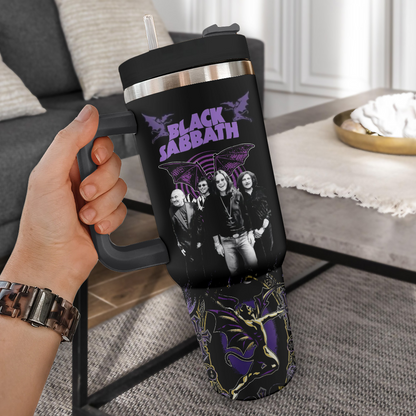 LIMITED EDITION - NEW CUSTOMIZED BLACK SABBATH 40 OZ TUMBLER PERFECT GIFT FOR FAN