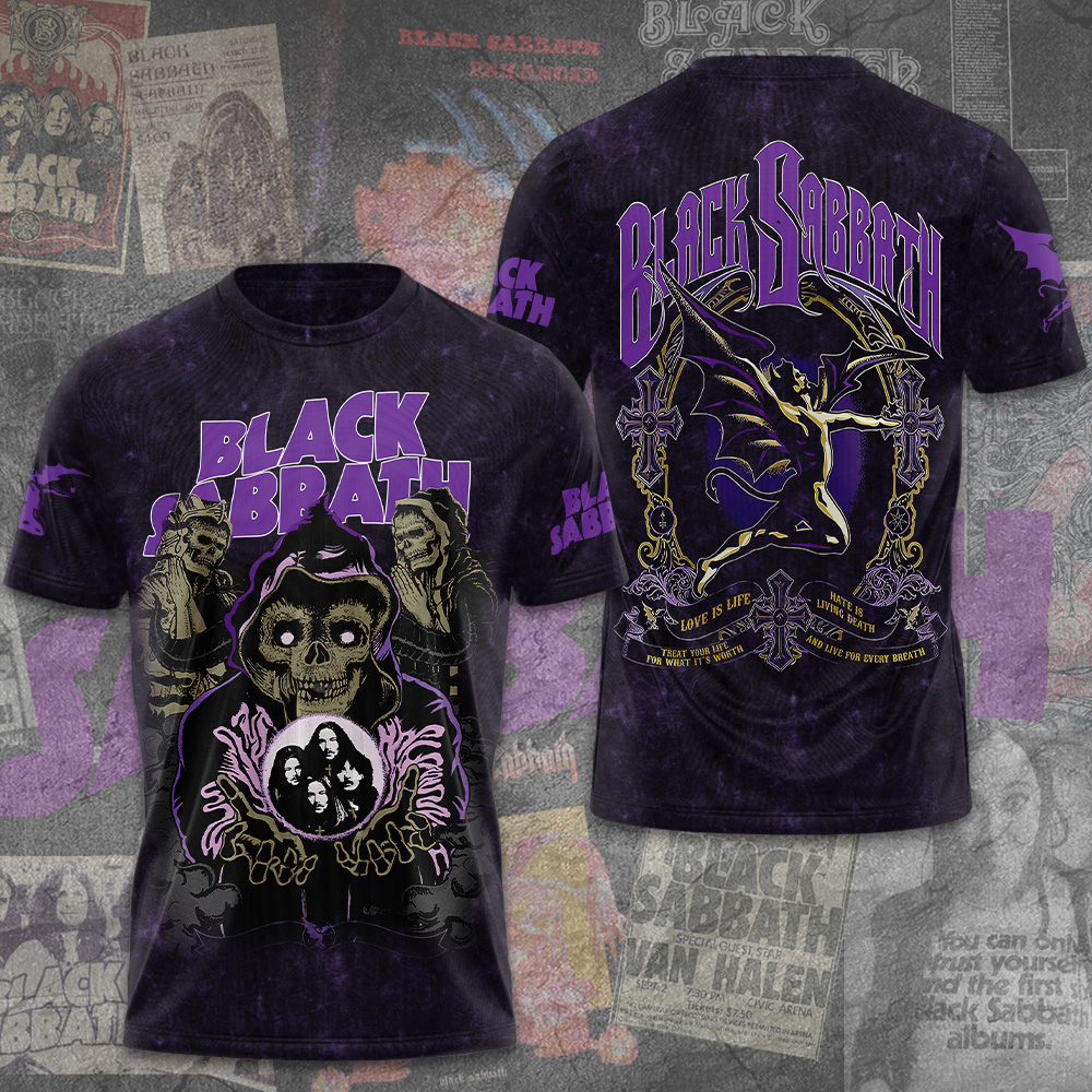 LIMITED EDITION - NEW CUSTOMZED BLACK SABBATH 3D UNISEX T-SHIRT & HOODIE