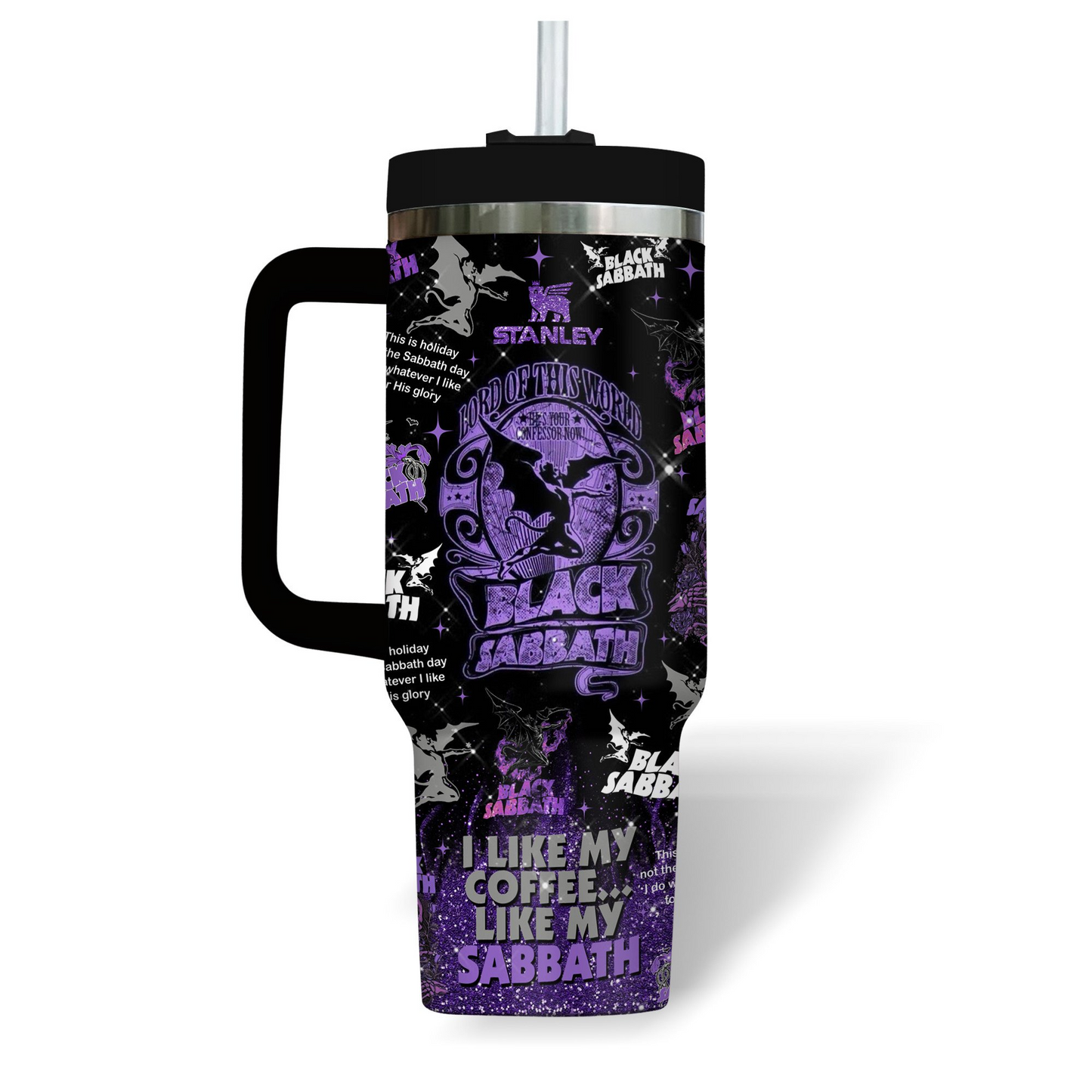 LIMITED EDITION - NEW CUSTOMIZED BLACK SABBATH 40 OZ TUMBLER PERFECT GIFT FOR FAN