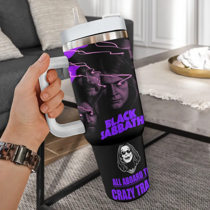 LIMITED EDITION - NEW CUSTOMIZED BLACK SABBATH 40 OZ TUMBLER PERFECT GIFT FOR FAN