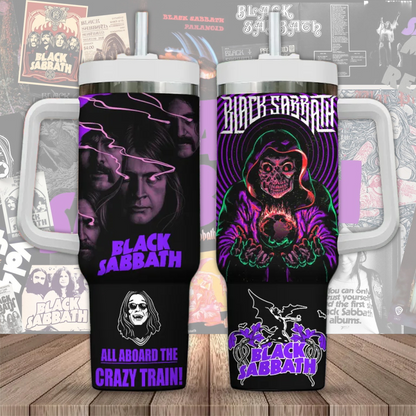 LIMITED EDITION - NEW CUSTOMIZED BLACK SABBATH 40 OZ TUMBLER PERFECT GIFT FOR FAN