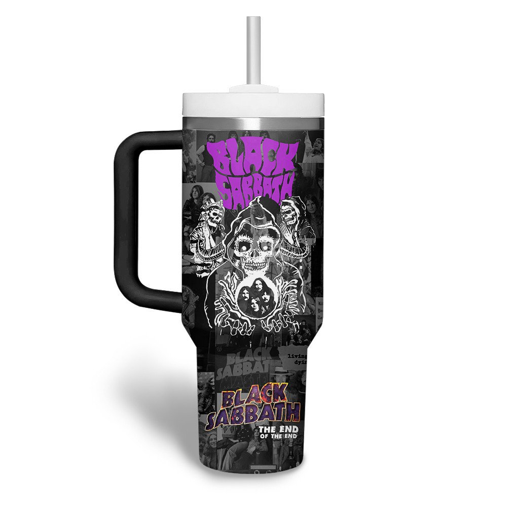 LIMITED EDITION - NEW CUSTOMIZED BLACK SABBATH 40 OZ TUMBLER PERFECT GIFT FOR FAN