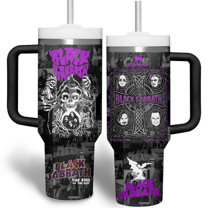 LIMITED EDITION - NEW CUSTOMIZED BLACK SABBATH 40 OZ TUMBLER PERFECT GIFT FOR FAN