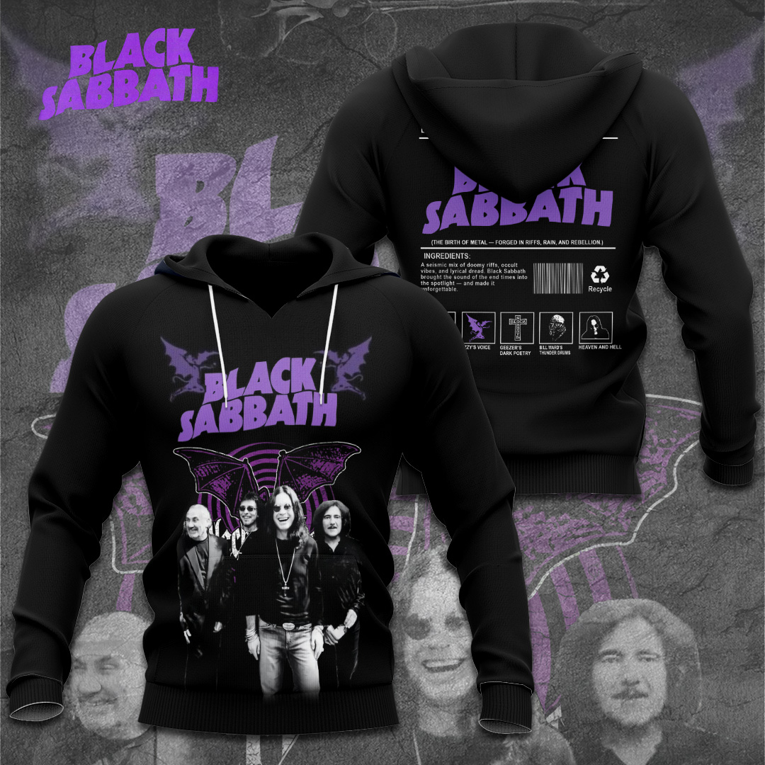 LIMITED EDITION - NEW CUSTOMZED BLACK SABBATH 3D UNISEX T-SHIRT & HOODIE