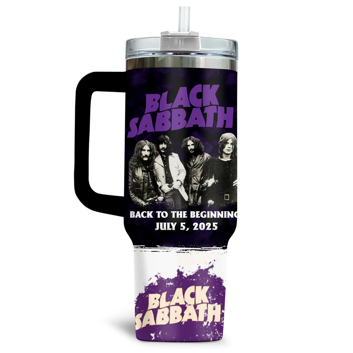 LIMITED EDITION - NEW CUSTOMIZED BLACK SABBATH 40 OZ TUMBLER PERFECT GIFT FOR FAN