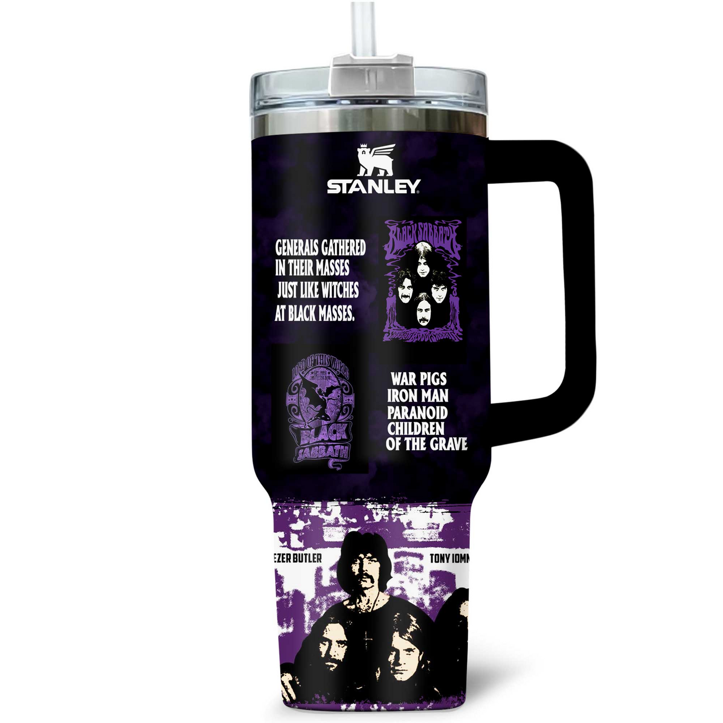 LIMITED EDITION - NEW CUSTOMIZED BLACK SABBATH 40 OZ TUMBLER PERFECT GIFT FOR FAN