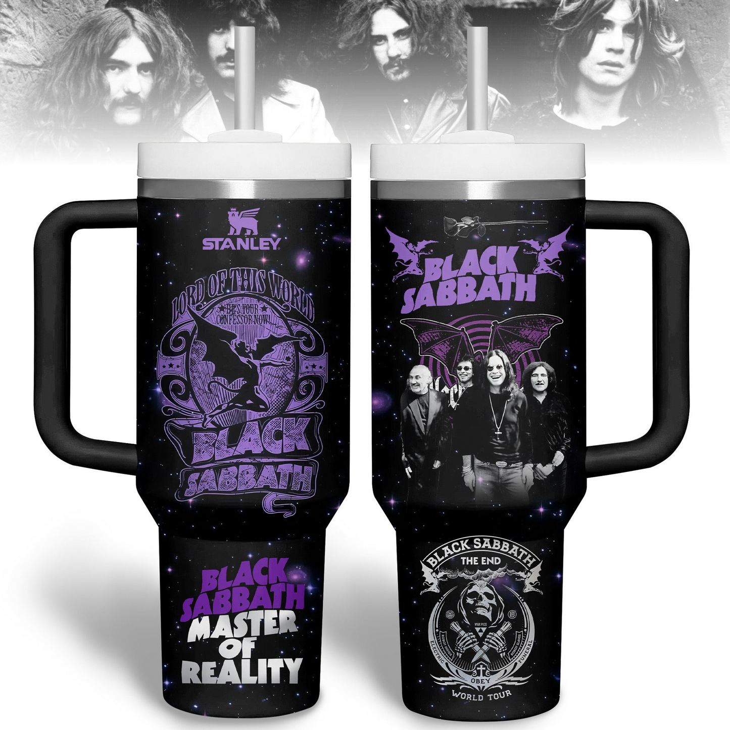 LIMITED EDITION - NEW CUSTOMIZED BLACK SABBATH 40 OZ TUMBLER PERFECT GIFT FOR FAN