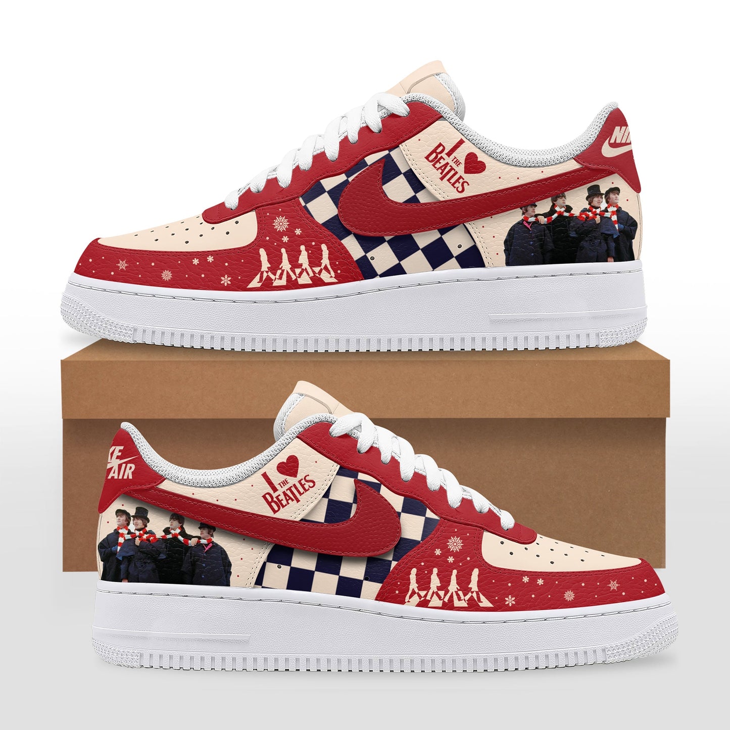 NEW PREMIUM THE BEATLES AF1 SNEAKERS GIFT FOR FANS
