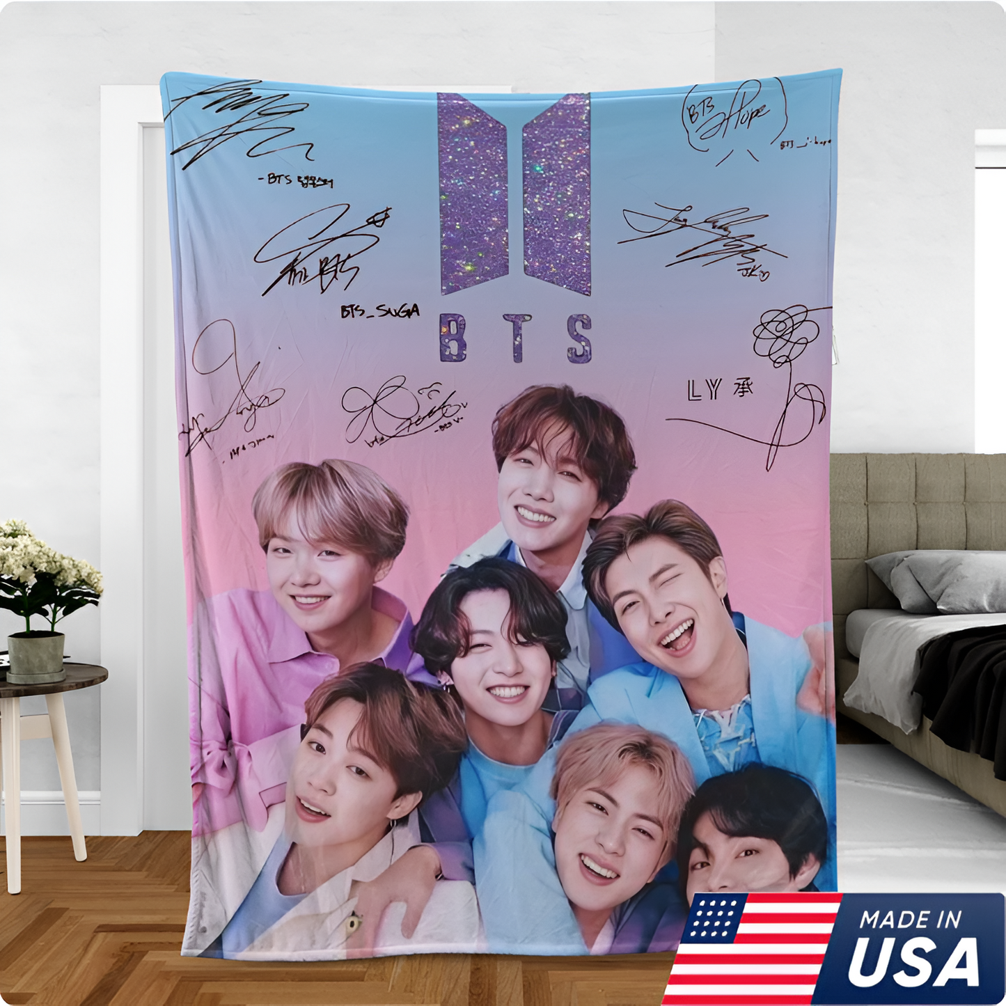LIMITED EDITION - NEW CUSTOMIZED BTS NORMAL & FLEECE BLANKET