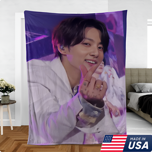 LIMITED EDITION - NEW CUSTOMIZED JUNGKOOK BTS NORMAL & FLEECE BLANKET