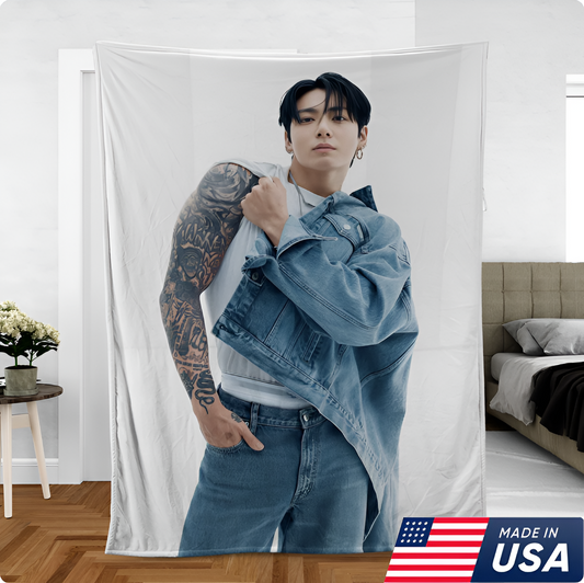 LIMITED EDITION - NEW CUSTOMIZED JUNGKOOK BTS NORMAL & FLEECE BLANKET