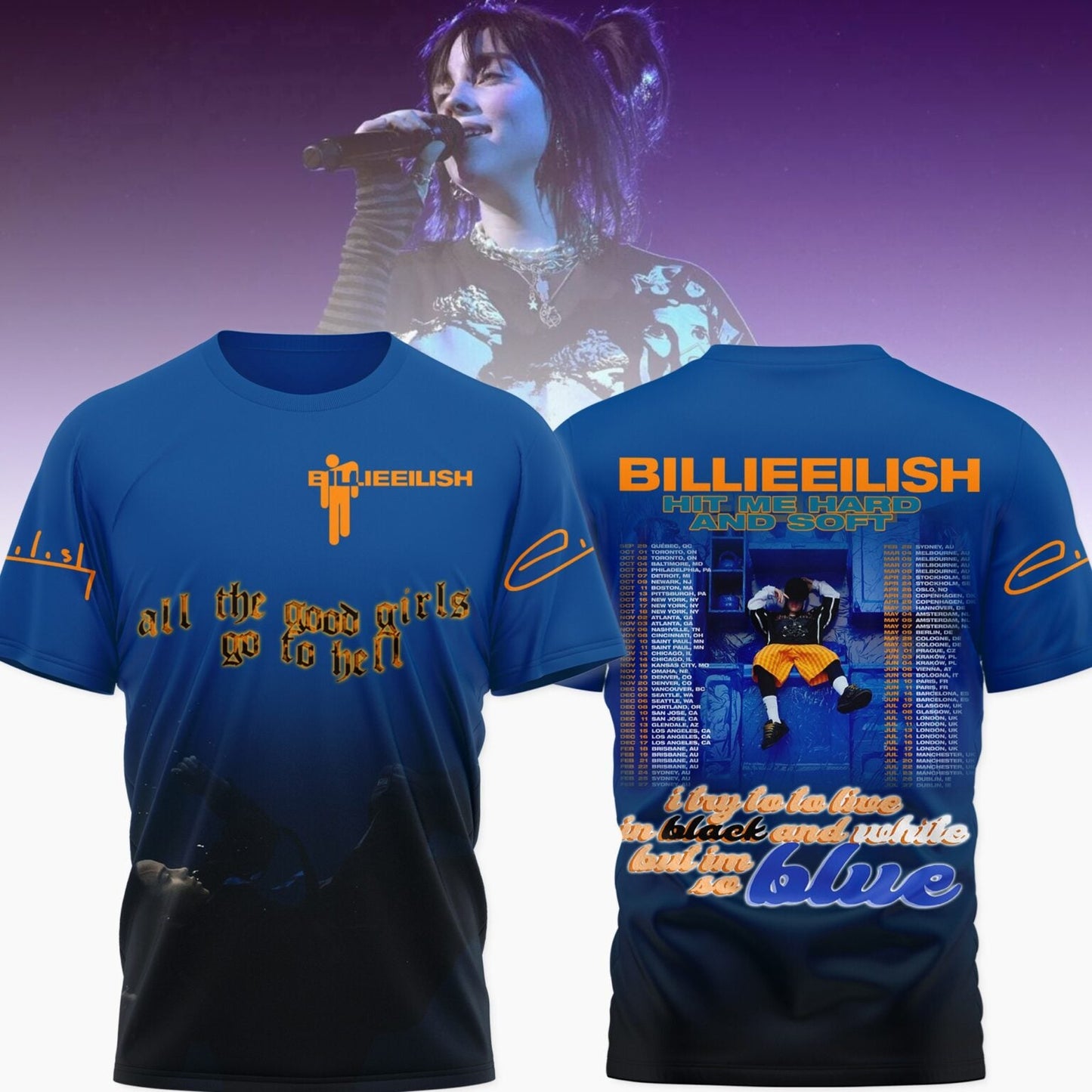 LIMITED EDITION - NEW CUSTOMIZED BILLIE EILISH T-SHIRT, HOODIE, ZIP HOODIE