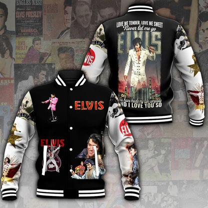 LIMITED EDITION - NEW CUSTOMIZED ELVIS PRESLEY SATIN VARSITY & BASEBALL JACKET