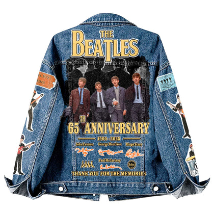 NEW PREMIUM THE BEATLES UNISEX DENIM JACKET