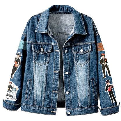 NEW PREMIUM THE BEATLES UNISEX DENIM JACKET