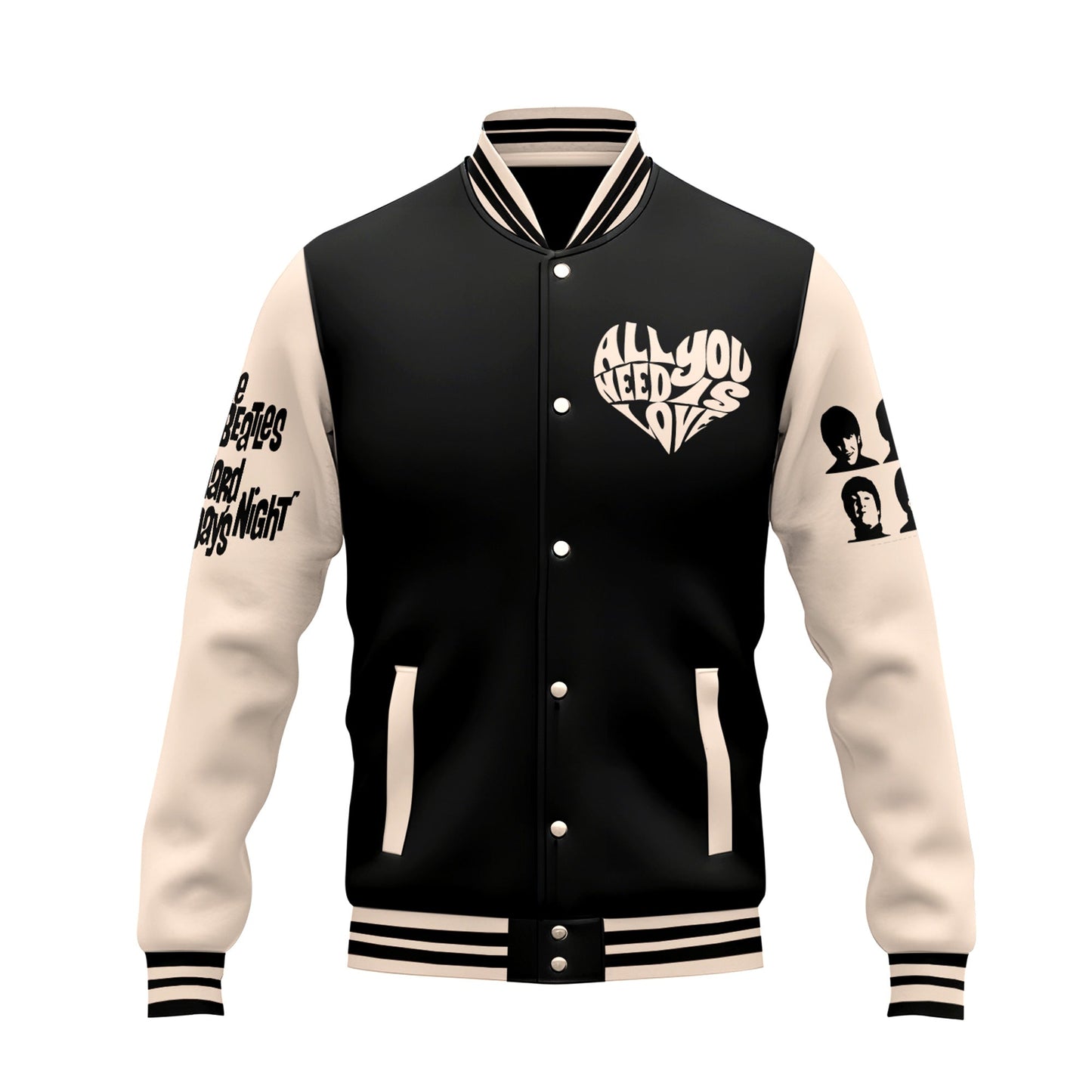 NEW PREMIUM THE BEATLES BASEBALL JACKET