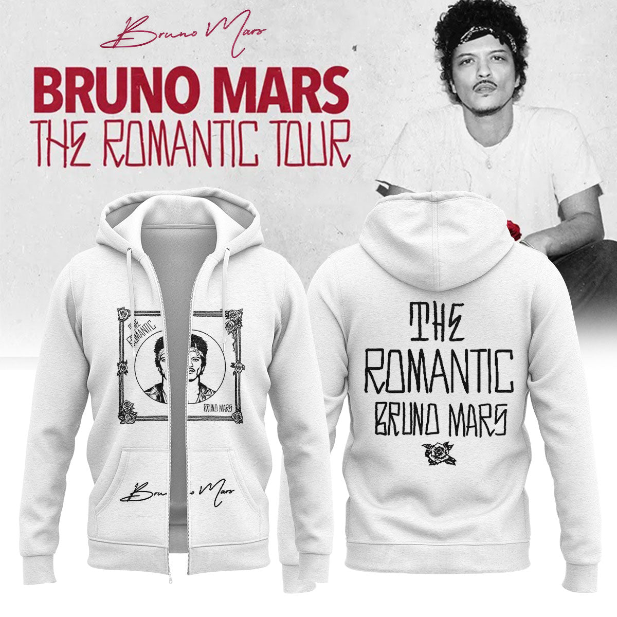 LIMITED EDITION - NEW CUSTOMIZED BRUNO MARS T-SHIRT, HOODIE, ZIP HOODIE